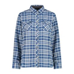 Damska koszula z długim rękawem z poliestru CMP. Niebieskie koszule damskie CMP, bez wzorów, bez kołnierzyka, bez ramiączek. Za 291.50 zł.