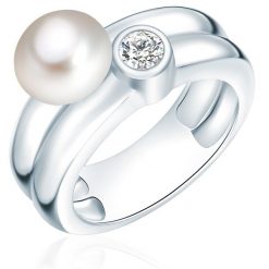 Valero Pearls Pierścionek Srebro wysokiej próby Srebrny Pierścionki 1 ct Damski. Szare pierścionki damskie Valero Pearls, z cyrkonią, srebrne. Za 279.99 zł.