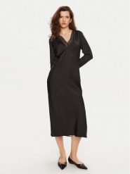 Calvin Klein Sukienka koktajlowa K20K207845 Czarny Regular Fit. Czarne sukienki damskie Calvin Klein, bez wzorów, z wiskozy, wizytowe, bez ramiączek. Za 719.99 zł.
