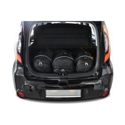 Torby Do Bagażnika Kia Soul 2014-2018 3Szt Kjust. Czarne torby podróżne KJUST, bez wzorów. Za 860.00 zł.