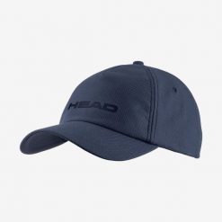 Czapka tenisowa Head Performance Cap granatowa. Niebieskie czapki z daszkiem damskie Head, bez wzorów, z gumy. Za 93.50 zł.