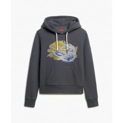 Bluza damska z kapturem Superdry Vintage Logo Tokyo. Brązowe bluzy damskie Superdry, s, bez wzorów, z kapturem. Za 419.40 zł.