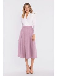 Stylove Spódnica w kolorze lawendowym rozmiar: XXL. Różowe spódnice damskie Stylove, xxl, bez wzorów, midi. Za 219.99 zł.