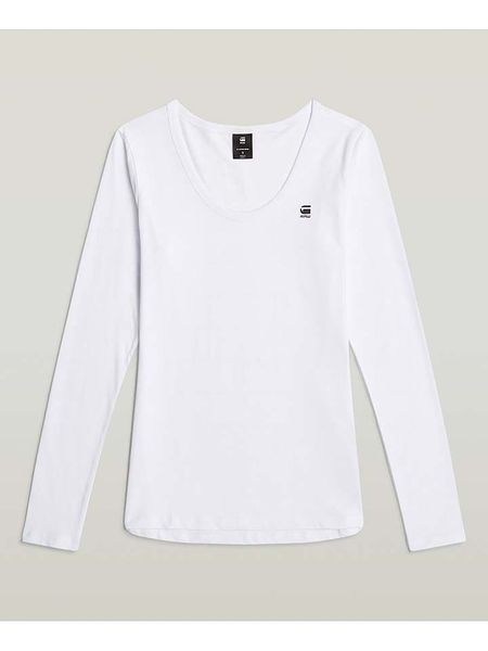 G-Star Koszulka w kolorze białym rozmiar: S. Białe koszulki damskie G-Star, s, bez wzorów, z bawełny, bez kołnierzyka, bez ramiączek. Za 87.61 zł.