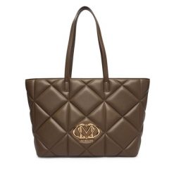 Torebka LOVE MOSCHINO. Brązowe shopper bag Love Moschino, bez wzorów, bez dodatków. Za 1,049.00 zł.