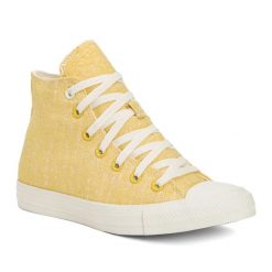 Trampki damskie Converse Chuck Taylor All Star Hi. Żółte obuwie sportowe casual damskie Converse, bez zapięcia. Za 219.99 zł.