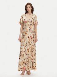 Guess Sukienka wieczorowa W5YK01 WHEZ2 Beżowy Regular Fit. Brązowe sukienki damskie Guess, z aplikacjami, z wiskozy, wizytowe, bez ramiączek. Za 699.99 zł.