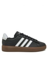 Adidas Sneakersy Grand Court 2.0 JH8677 Czarny. Czarne obuwie sportowe damskie Adidas, ze skóry, bez zapięcia. Za 279.99 zł.