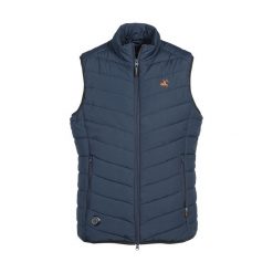 Kamizelka ogrzewająca. Niebieskie kamizelki damskie LIGNE VERNEY-CARRON, xl, bez wzorów, z materiału, bez kaptura. W wyprzedaży za 399.99 zł.