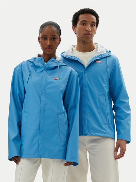 Hunter Kurtka przeciwdeszczowa Izzy Unisex HARU0012251 Niebieski Regular Fit. Niebieskie kurtki damskie Hunter, s, bez wzorów, z syntetyku, bez kaptura. Za 209.99 zł.