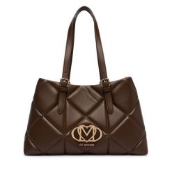 Torebka LOVE MOSCHINO. Brązowe shopper bag Love Moschino, bez wzorów, bez dodatków. Za 1,099.00 zł.