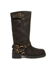 MICHAEL Michael Kors Oficerki 40F4CBFB9L Brązowy. Brązowe kozaki damskie MICHAEL Michael Kors, ze skóry, bez obcasa, na płaskiej podeszwie, bez zapięcia. Za 1,779.00 zł.