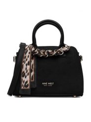 Nine West Torebka CEO-HELLESA-LDA9464 Czarny. Czarne kuferki damskie Nine West, bez wzorów, ze skóry, bez dodatków. Za 249.99 zł.