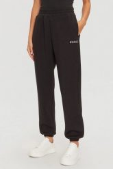 GUESS Czarne damskie spodnie dresowe Cecilia. Czarne spodnie dresowe damskie Guess, m, z aplikacjami, z dresówki. W wyprzedaży za 309.99 zł.