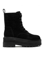 Calvin Klein Jeans Trapery Flatform Zip Laceup Mg S YW0YW01554 Czarny. Czarne trapery damskie Calvin Klein Jeans, z jeansu, bez zapięcia. Za 449.99 zł.