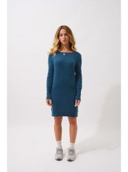AUTHENTIC CASHMERE Kaszmirowa sukienka "Armet" w kolorze niebieskim rozmiar: L. Niebieskie sukienki damskie AUTHENTIC CASHMERE, bez wzorów, z kaszmiru, bez ramiączek. Za 372.47 zł.