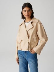 OPUS Kurtka przejściowa w kolorze beżowym rozmiar: 42. Brązowe kurtki damskie Opus, bez wzorów, prążkowane, bez kaptura. Za 260.99 zł.