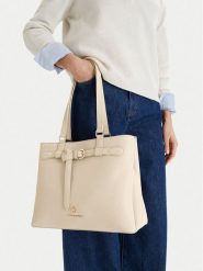 Beverly Hills Polo Club Torebka CEO-BHPC-C-004-09 Écru. Shopper bag Beverly Hills Polo Club, bez wzorów, z materiału, bez dodatków. Za 269.99 zł.