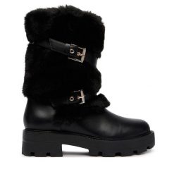 Botki Guess. Czarne botki damskie Guess, bez obcasa, na płaskiej podeszwie, bez zapięcia. Za 764.99 zł.