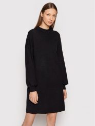 Vero Moda Sukienka dzianinowa Nancy 10249116 Czarny Relaxed Fit. Czarne sukienki damskie Vero Moda, bez wzorów, z dzianiny, bez ramiączek. Za 99.99 zł.