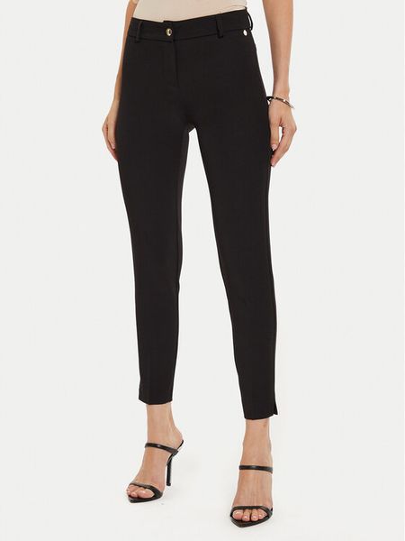 Maryley Spodnie materiałowe 24IB52Z/M19/43NE Czarny Regular Fit. Czarne spodnie materiałowe damskie Maryley, bez wzorów, z materiału. Za 169.99 zł.