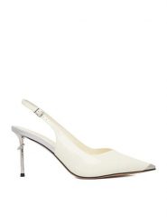 Eva Minge Szpilki EO-LILLY-LT2131-1-1 Écru. Białe szpilki damskie Eva Minge, bez wzorów, ze skóry, bez obcasa, na szpilce, bez zapięcia. Za 449.99 zł.