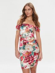 Guess Sukienka koktajlowa W4RK62 KBSQ0 Kolorowy Slim Fit. Sukienki damskie Guess, z aplikacjami, z syntetyku, wizytowe, bez ramiączek. Za 358.85 zł.