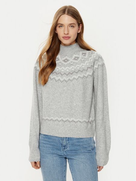 Guess Sweter W4PR0Z Z3LQ0 Szary Regular Fit. Szare swetry klasyczne damskie Guess, m, z syntetyku, bez kołnierzyka. Za 269.99 zł.