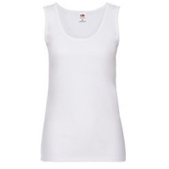 Kamizelka Damska Valueweight Top. Białe koszulki sportowe damskie Fruit of the Loom, xl, bez wzorów, bez ramiączek. Za 42.99 zł.