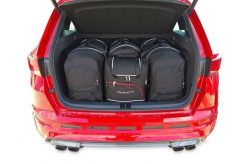 Torby Do Bagażnika Cupra Ateca 2018-2024 4Szt Kjust. Czarne torby podróżne KJUST, bez wzorów, z kauczuku. Za 1,205.00 zł.