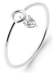 L'Atélier Précieux Srebrny pierścionek z cyrkonią rozmiar: 56. Szare pierścionki damskie l'Atelier precieux, z cyrkonią, srebrne. Za 109.78 zł.