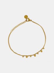 MOODE Bransoletka "Rosalie" z elementami ozdobnymi rozmiar: onesize. Żółte bransoletki damskie MOODE, ze stali. Za 43.99 zł.