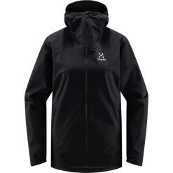 Damska kurtka turystyczna Haglöfs Korp Proof. Czarne kurtki damskie Haglöfs, bez wzorów, bez kaptura. W wyprzedaży za 699.90 zł.