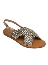 Sixth Sens Sandały w kolorze złotym rozmiar: 37. Żółte sandały damskie Sixth Sens, bez wzorów, z otwartym noskiem, bez obcasa, bez zapięcia. Za 96.83 zł.