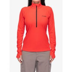 Bluza z zamkiem 1/2 damska Columbia DriVenture Half Zip. Czerwone bluzy damskie Columbia, bez wzorów, bez kaptura. Za 329.99 zł.
