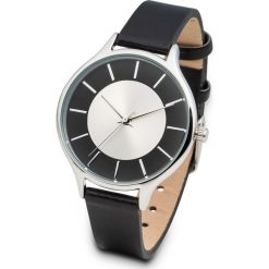 Zegarek na rękę bonprix czarno-srebrny kolor. Czarne zegarki damskie bonprix. Za 49.99 zł.