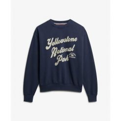 Bluza damska Superdry Lo-fi Outdoor. Niebieskie bluzy damskie Superdry, bez wzorów, bez kaptura. Za 326.00 zł.