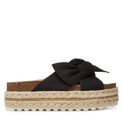 Espadryle DeeZee. Czarne espadryle damskie DeeZee, bez wzorów, bez obcasa. Za 139.99 zł.