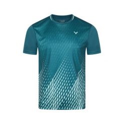 Koszulka sportowa unisex VICTOR T-43103 G. Niebieskie koszulki sportowe damskie Victor, l, bez wzorów, z poliesteru, bez ramiączek. Za 149.99 zł.