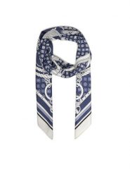 Guess Chusta AW5340 POL03 Niebieski. Niebieskie chusty damskie Guess, z aplikacjami, z materiału. Za 199.99 zł.