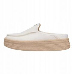 HeyDude Damskie Espadryle Austin Lift Espadrille Woven. Białe espadryle damskie Hey dude, bez wzorów, z materiału, bez obcasa. Za 379.00 zł.