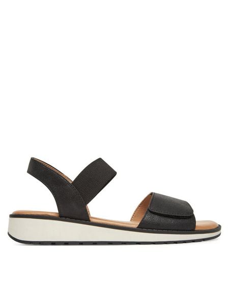 Clara Barson Sandały WS6535-02 Czarny. Czarne sandały damskie Clara Barson, bez wzorów, z materiału, bez obcasa, na płaskiej podeszwie, bez zapięcia. Za 119.99 zł.