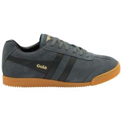 Zamszowe sneakersy damskie Gola Harrier. Czarne obuwie sportowe damskie Gola, z zamszu, bez zapięcia. Za 425.50 zł.