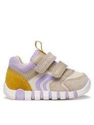 Geox Sneakersy B Iupidoo Girl B3558C 02214 C0265 Beżowy. Brązowe buty sportowe dziewczęce Geox, z materiału, bez zapięcia. Za 269.99 zł.