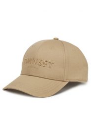 TWINSET Czapka z daszkiem 251TA4280 Beżowy. Brązowe czapki z daszkiem damskie Twinset, bez wzorów, z bawełny. Za 219.99 zł.