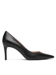 Stuart Weitzman Szpilki Stuart Power 75 SK328 Czarny. Czarne szpilki damskie Stuart Weitzman, bez wzorów, ze skóry, bez obcasa, na szpilce, bez zapięcia. Za 1,849.00 zł.