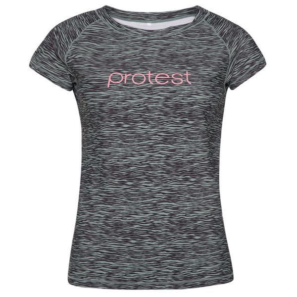 Koszulka z filtrem UV damska Protest PRTICATU, rashguard. Szare bluzki damskie Protest, s, bez wzorów, bez kołnierzyka, bez ramiączek. Za 194.95 zł.