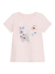 Guess T-Shirt K6RI21 K6YW4 Różowy Regular Fit. Czerwone koszulki i t-shirty dziewczęce Guess, z aplikacjami, z bawełny, bez kołnierzyka, bez ramiączek. Za 89.99 zł.