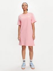 Adidas Sukienka codzienna Essentials 3-Stripes IY4242 Różowy Loose Fit. Czerwone sukienki damskie Adidas, bez wzorów, z bawełny, bez ramiączek. Za 129.99 zł.