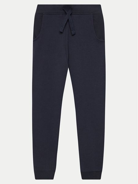 Guess Spodnie dresowe L93Q24 KAUG0 Granatowy Relaxed Fit. Niebieskie spodnie dresowe chłopięce Guess, z bawełny. Za 99.99 zł.